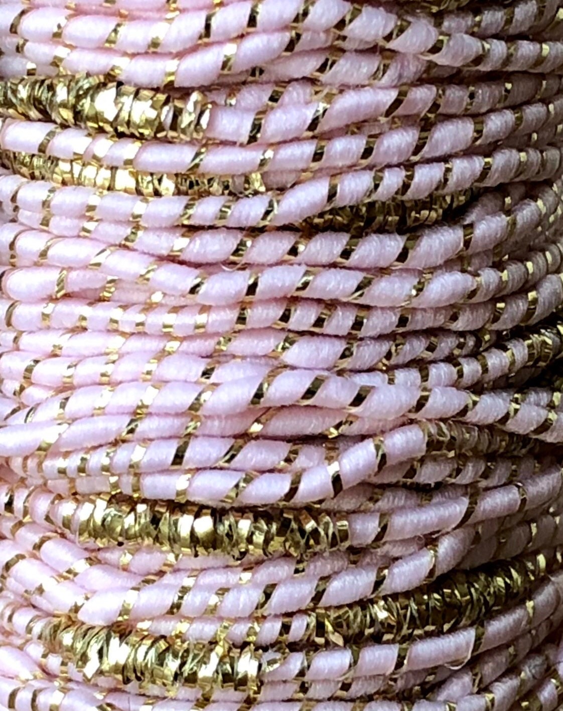 Pink & Gold Nylon Cord Twine