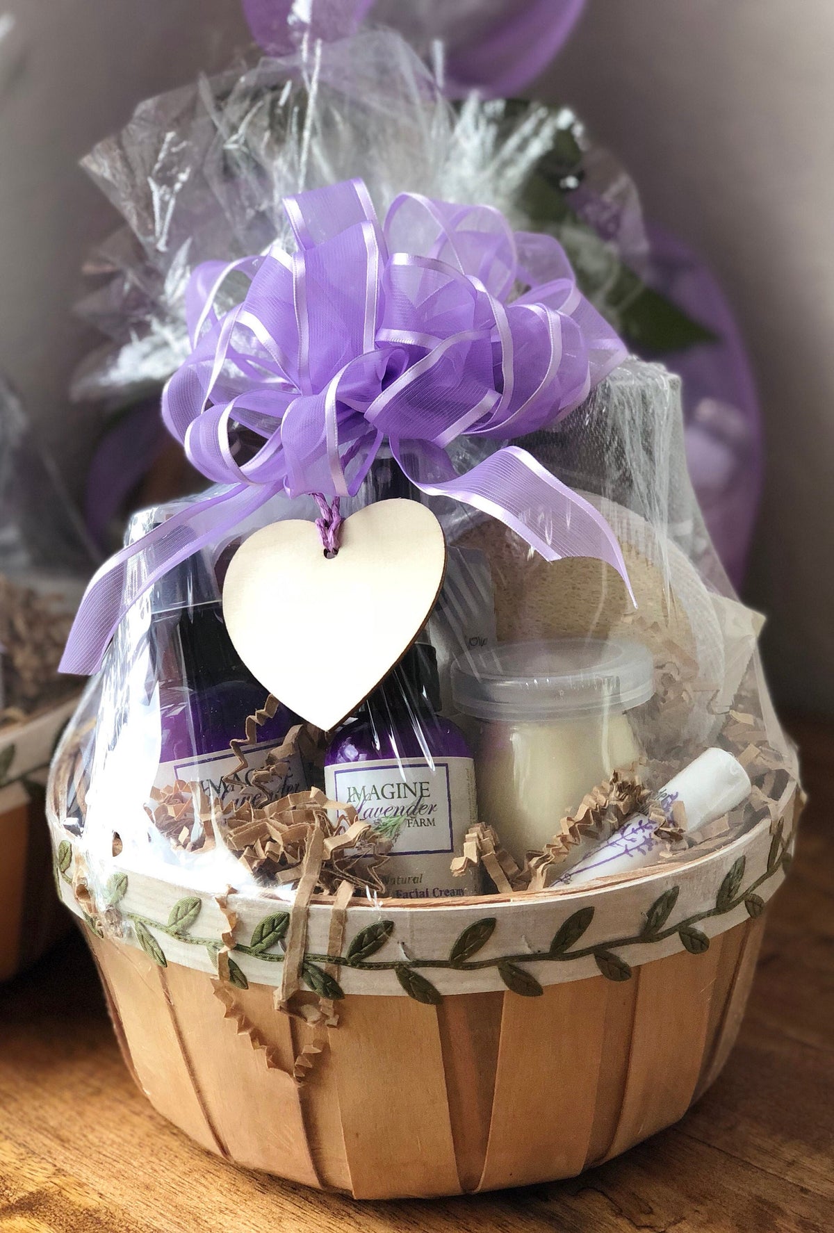 Wood heart gift tags with hemp string, view 2