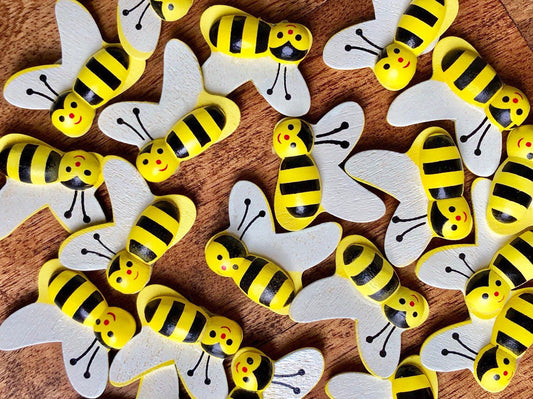 Wood bee stickers