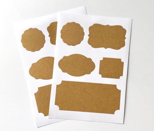 Kraft paper frame sticker gift tags