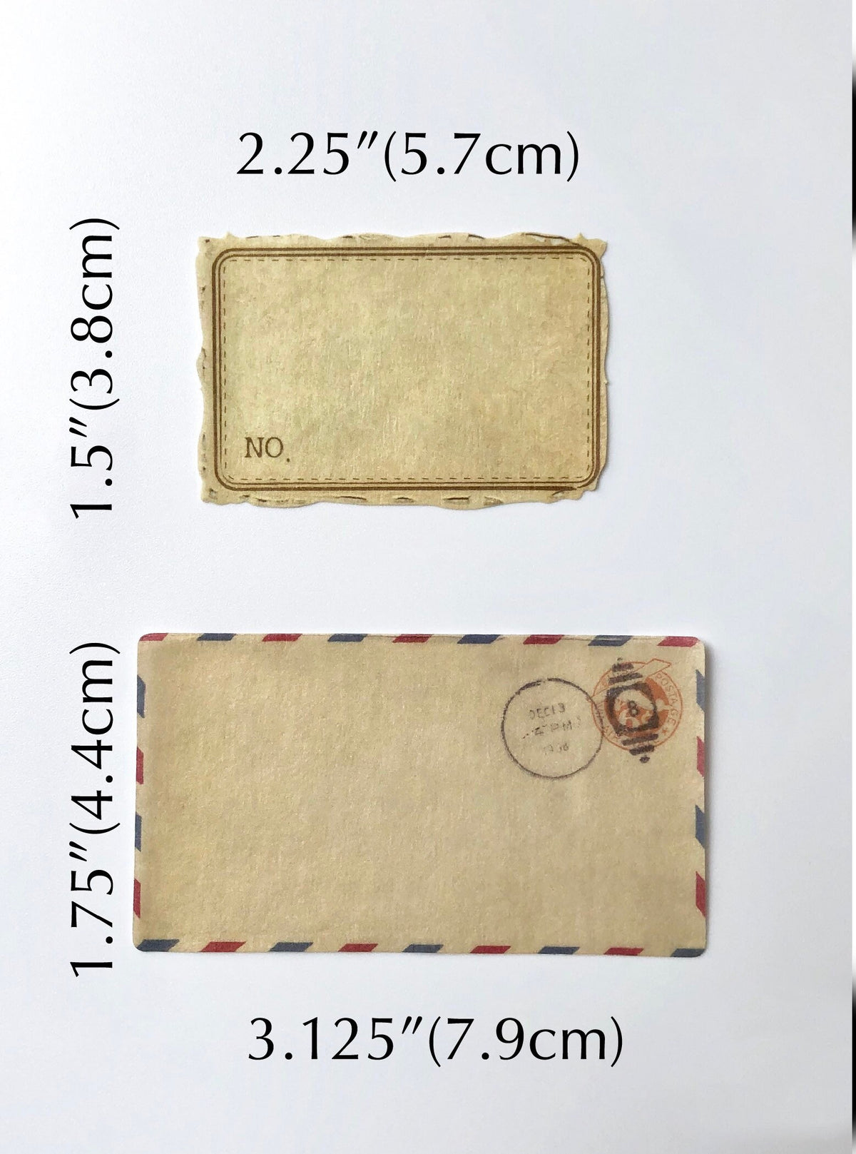 Vintage style paper sticker gift tags, view 3