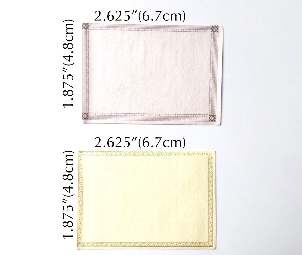 Rectangle vintage style sticker gift tags, view 4
