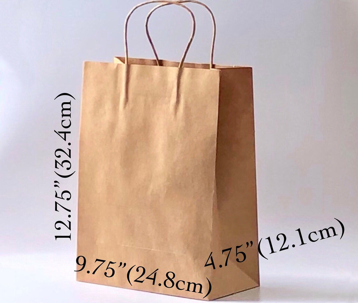 Kraft paper gift bags with handles