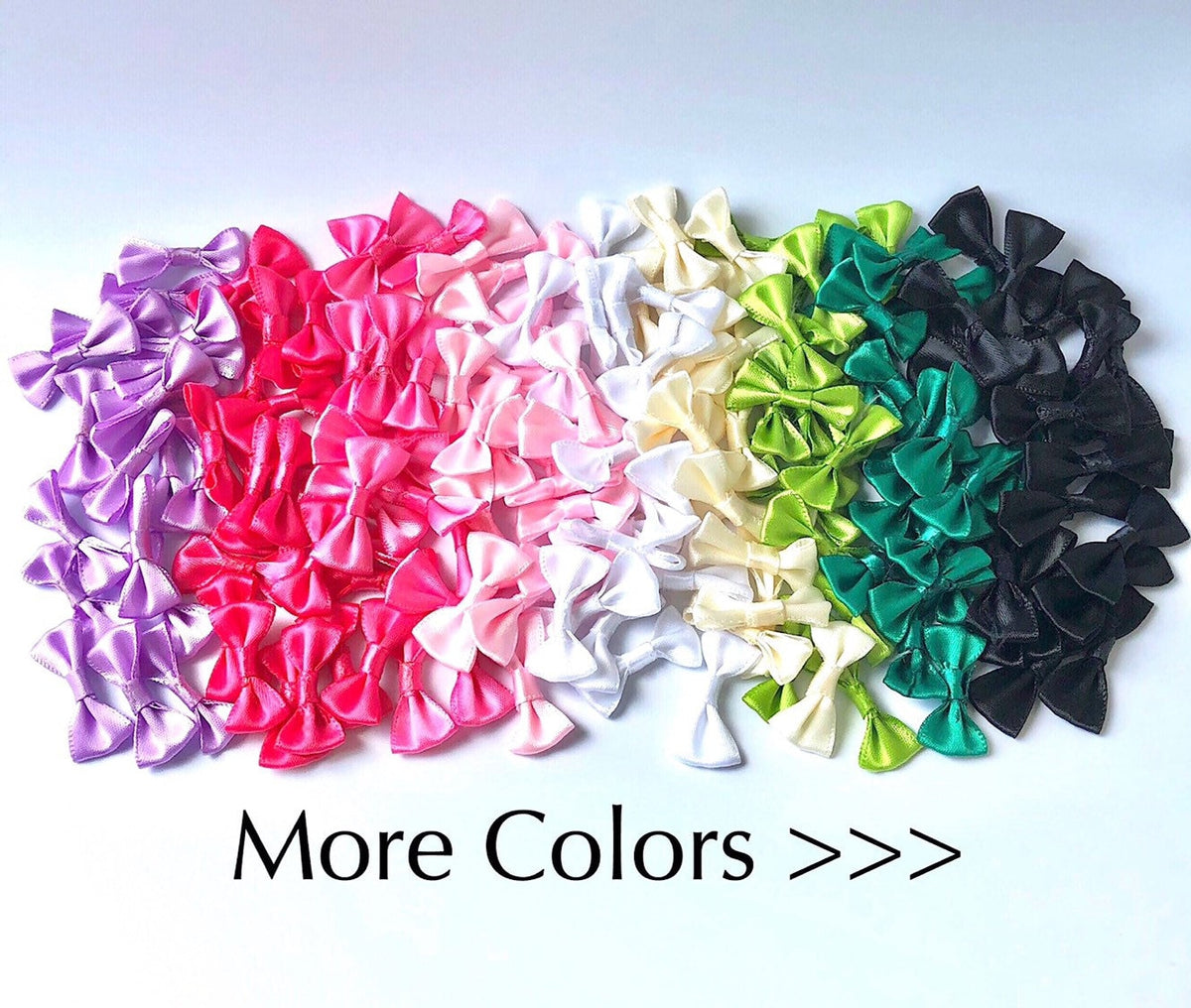 Mini satin self-adhesive bows