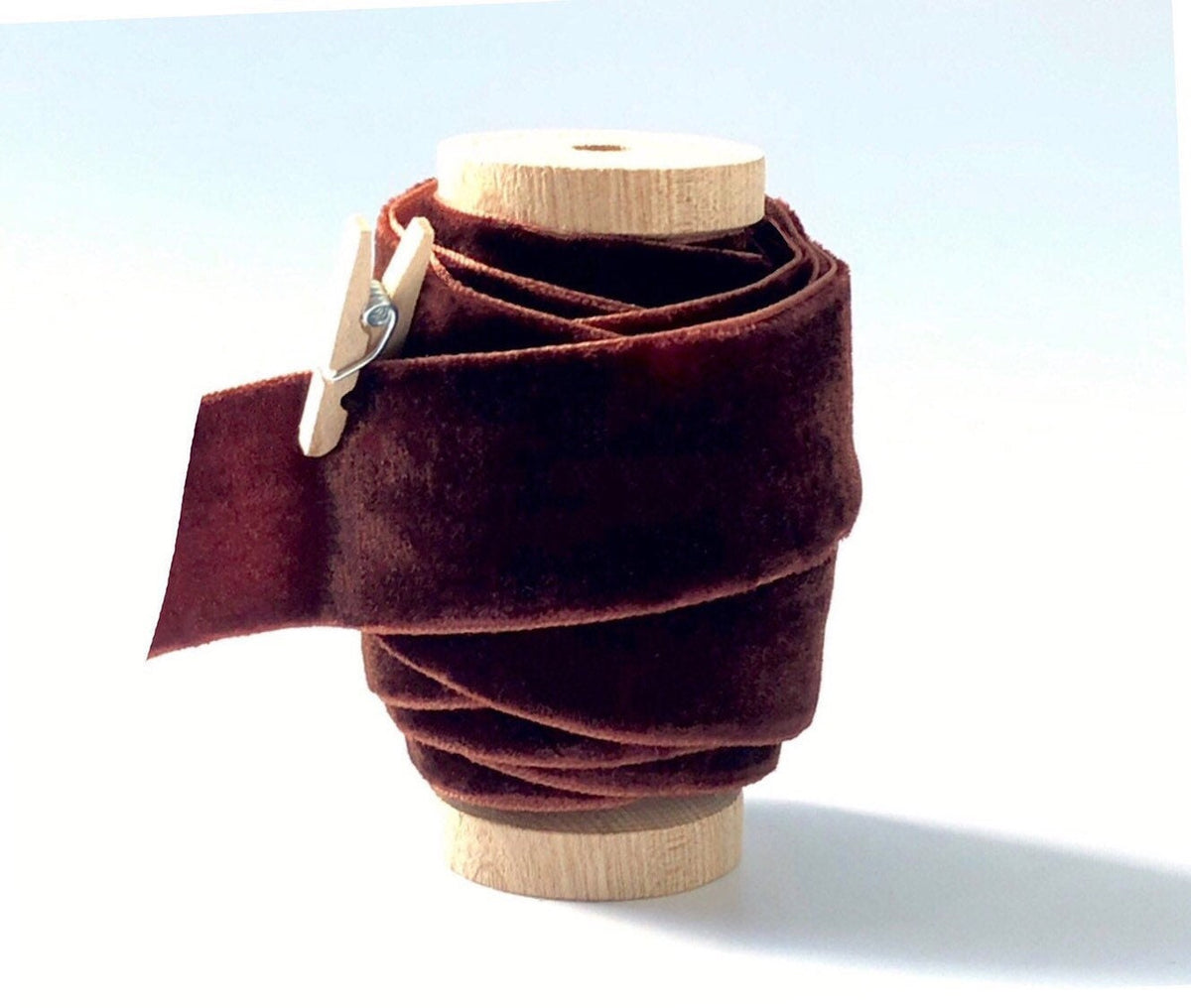 Dark Brown Velvet Ribbon, 1 Inch Wide
