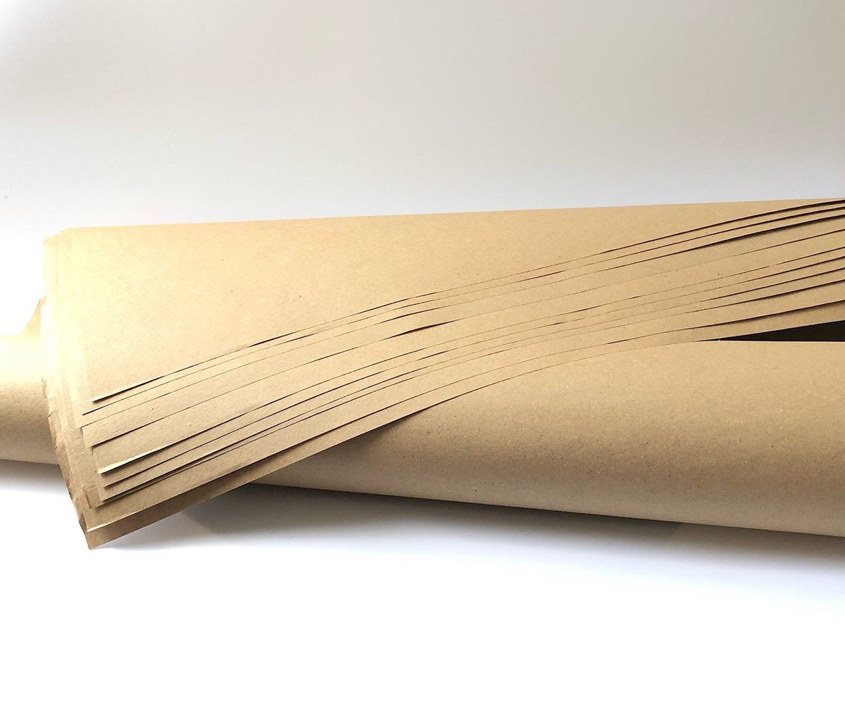 10 Brown Kraft Gift Wrap Sheets, Recycled Paper (24x36")