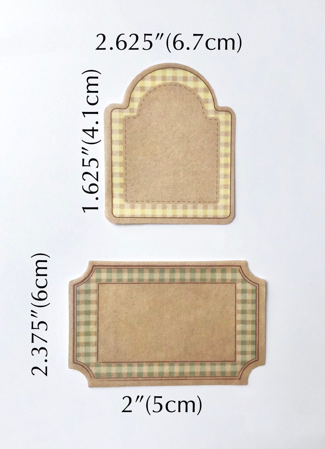 Vintage style paper sticker gift tags, view 4