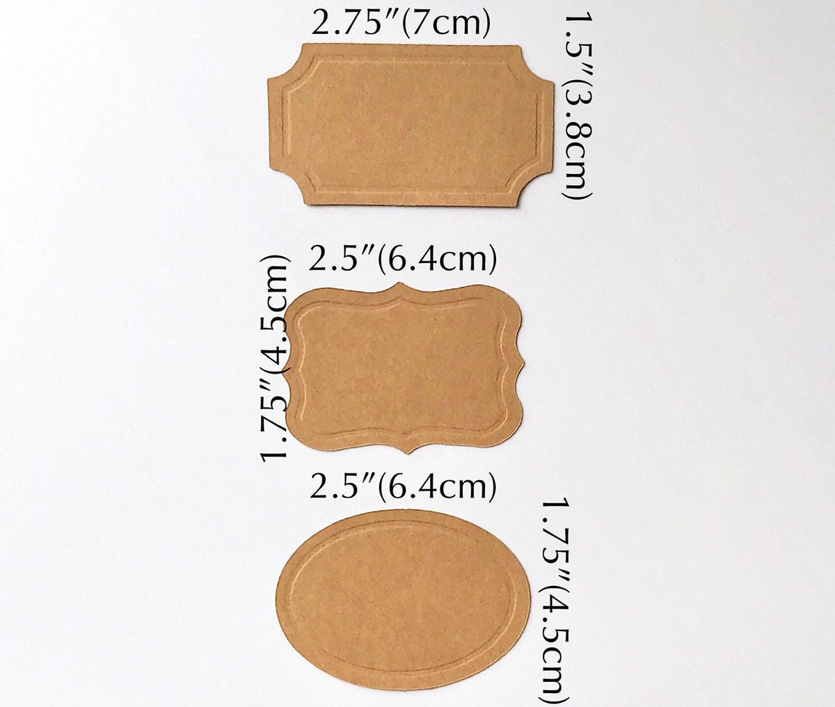 Kraft paper sticker gift tags, view 2