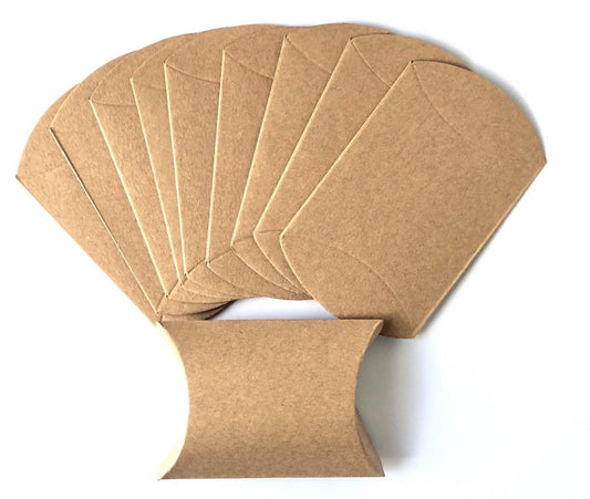 Kraft pillow gift boxes