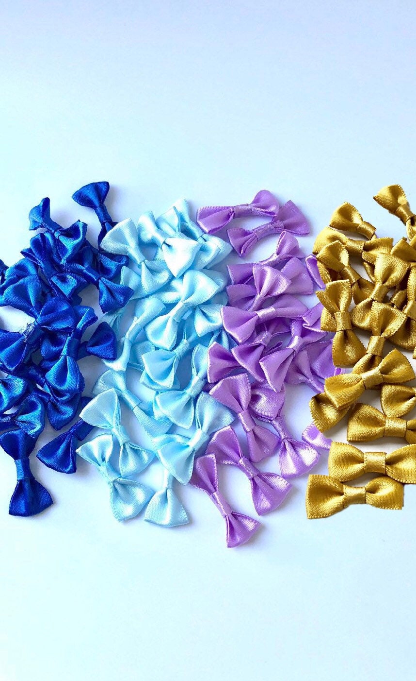 Mini satin self-adhesive bows, view 2