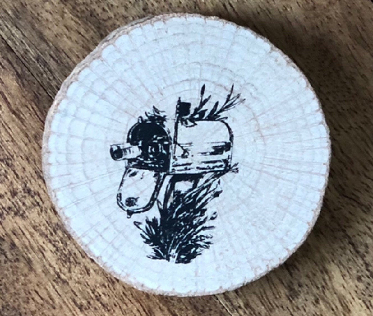 Fall Rubber Stamp Set: Wood Slice Stamps, Deer, Mushroom