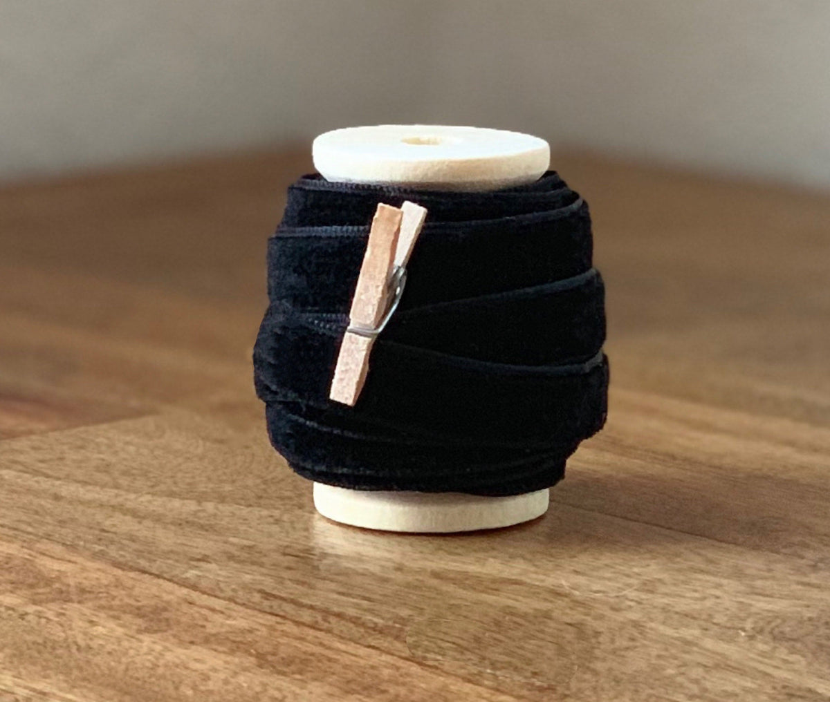 Black Velvet Ribbon - 3/8" Wide, 15 ft Spool