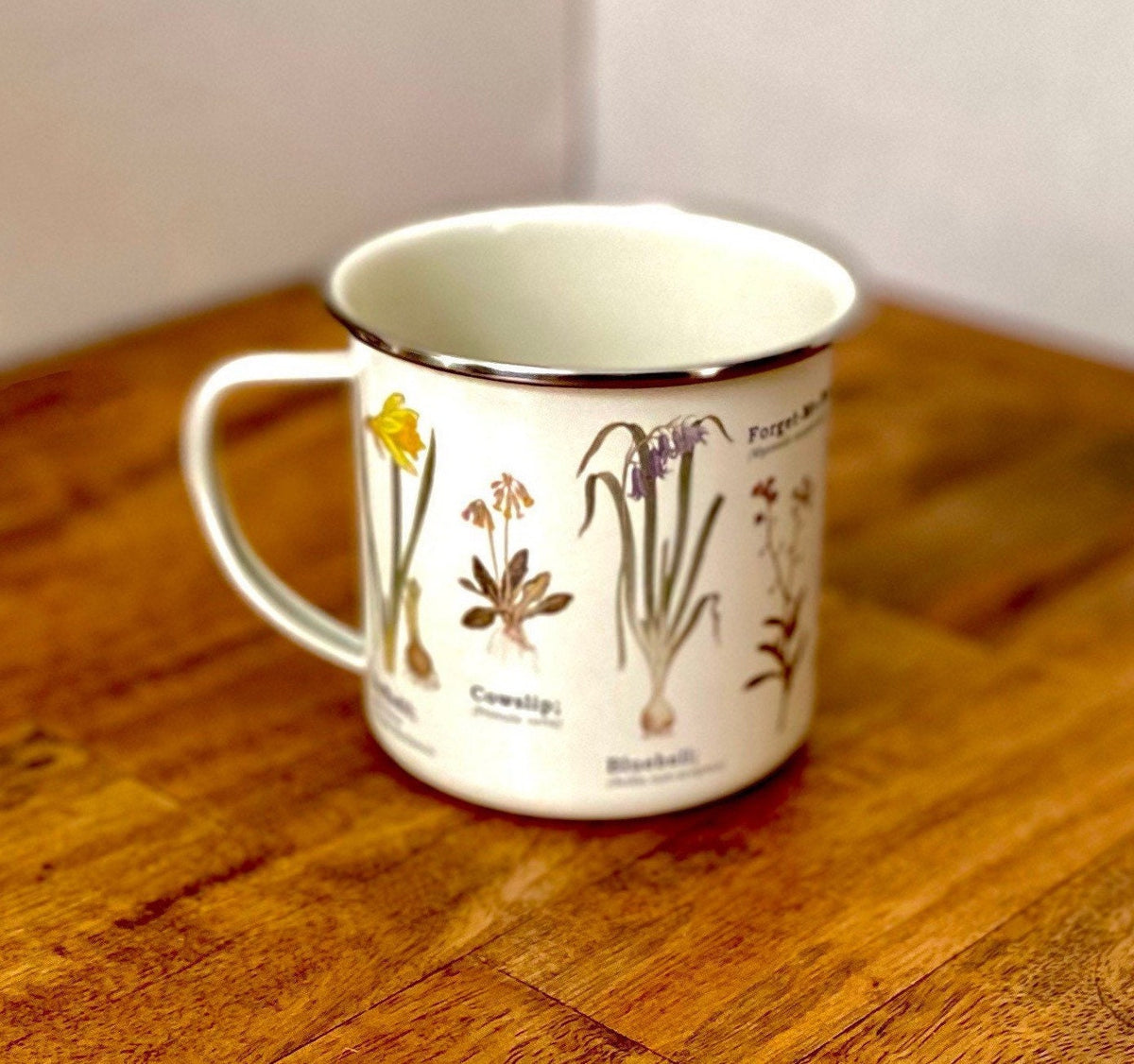 Botanical Wildflower Enamel Mug - Garden Decor
